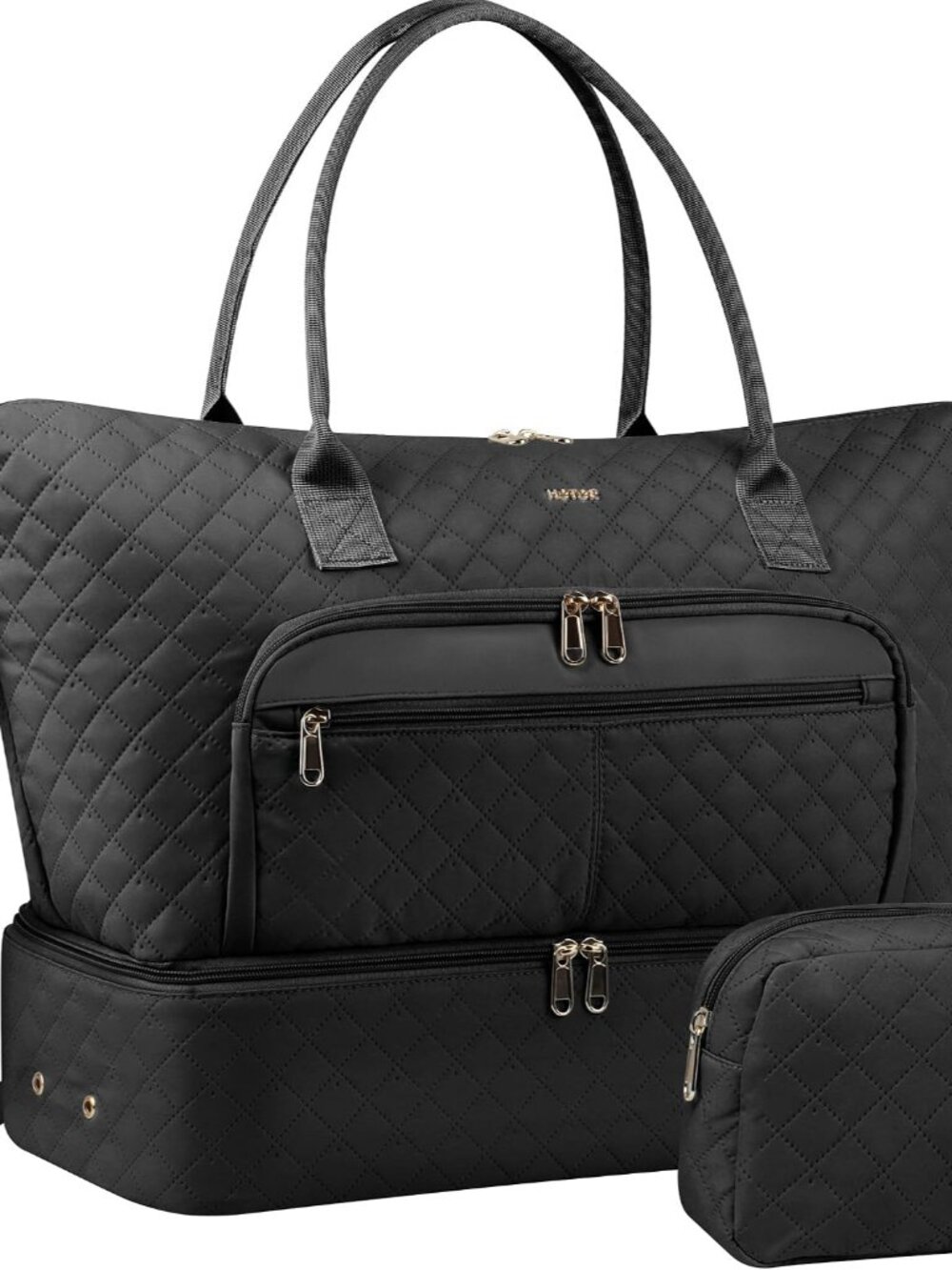 Travel Duffle Bag for Women - Carry on Bag with Toiletry Pouch & Shoe Compartmen